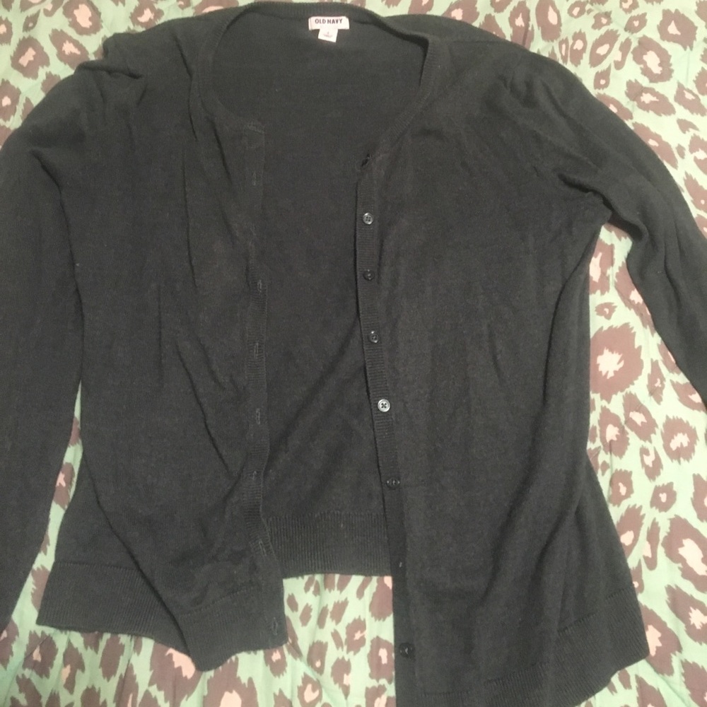 Old Navy Forest Green Button Up Cardigan Large